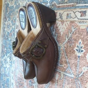 Frye slip on heels